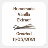 Eenvoudig Homemade Vanilla Extract Label (Voorkant)