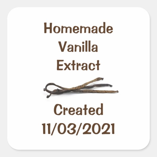 Eenvoudig Homemade Vanilla Extract Label (Voorkant)