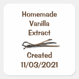 Eenvoudig Homemade Vanilla Extract Label