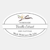 Eenvoudig Homemade Vanilla Extract Label (Voorkant)