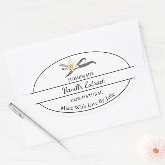 Eenvoudig Homemade Vanilla Extract Label (Envelop)