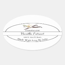 Eenvoudig Homemade Vanilla Extract Label