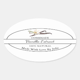 Eenvoudig Homemade Vanilla Extract Label