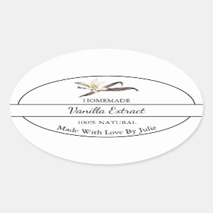 Eenvoudig Homemade Vanilla Extract Label