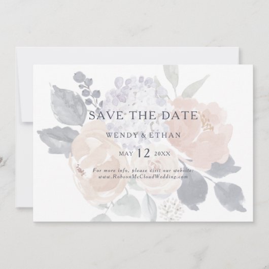 Eenvoudig Horizontaal bijvoegen van bijtend hout s Save The Date (Voorkant)