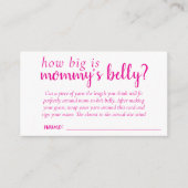 Eenvoudig Hot Pink spel | Hoe groot is Mommys Bell Informatiekaartje (Voorkant)