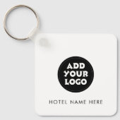 Eenvoudig hotel logo en naam sleutelhanger (Voorkant)