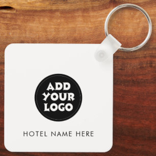 Eenvoudig hotel logo en naam sleutelhanger