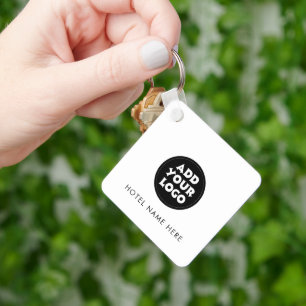 Eenvoudig hotel logo en naam  sleutelhanger