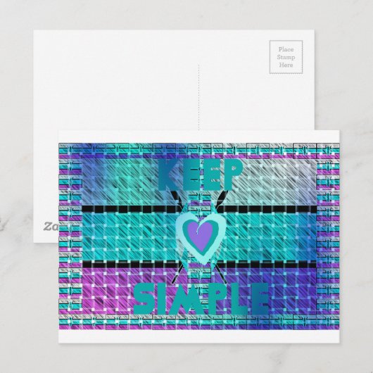 Eenvoudig houden briefkaart (Voorkant / Achterkant)