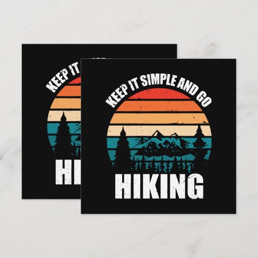 Eenvoudig houden en wandelend werken kaart (Voorkant / Achterkant)