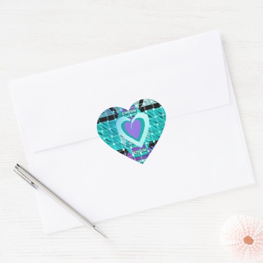 Eenvoudig houden hart sticker (Envelop)