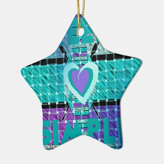 Eenvoudig houden keramisch ornament (Links)