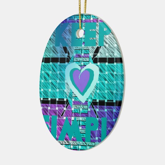 Eenvoudig houden keramisch ornament (Links)