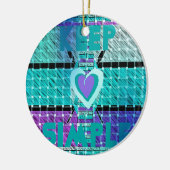 Eenvoudig houden keramisch ornament (Links)