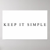 Eenvoudig houden poster (Voorkant)