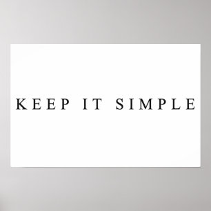 Eenvoudig houden poster