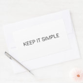 Eenvoudig houden rechthoekige sticker (Envelop)