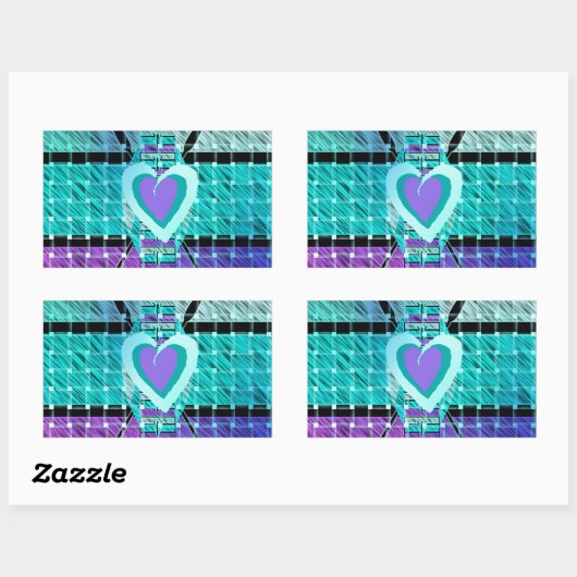 Eenvoudig houden rechthoekige sticker (Vel)