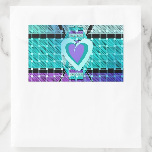 Eenvoudig houden rechthoekige sticker (Tas)