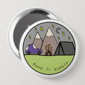 Eenvoudig houden ronde button 4,0 cm (Voorkant /achterkant)