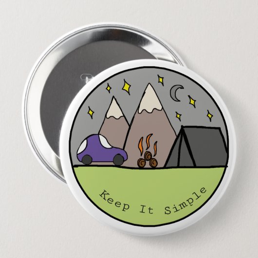 Eenvoudig houden ronde button 4,0 cm (Voorkant /achterkant)