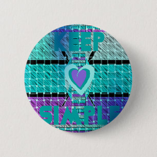 Eenvoudig houden ronde button 5,7 cm