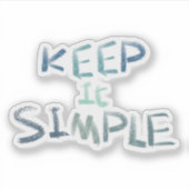 Eenvoudig houden sticker (Voorkant)