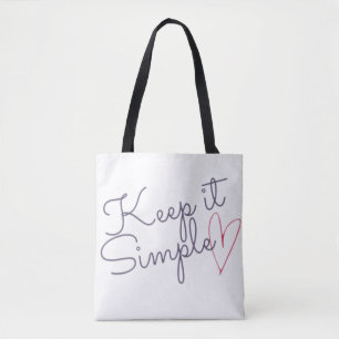 Eenvoudig houden tote bag