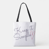 Eenvoudig houden tote bag (Achterkant)