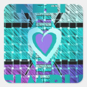 Eenvoudig houden vierkante sticker (Voorkant)