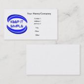 Eenvoudig houden visitekaartje (Voorkant / Achterkant)
