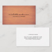 eenvoudig | Hout Visitekaartje (Voorkant / Achterkant)