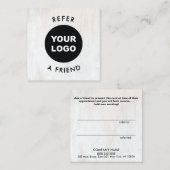 Eenvoudig hout Voeg uw Logo-klantverwijzingskaart  Aanbevelingskaartje (Voorkant / Achterkant)