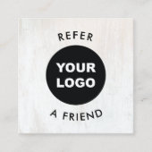 Eenvoudig hout Voeg uw Logo-klantverwijzingskaart  Aanbevelingskaartje (Voorkant)
