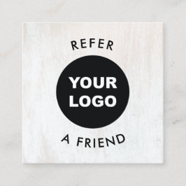 Eenvoudig hout Voeg uw Logo-klantverwijzingskaart  Aanbevelingskaartje