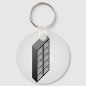 Eenvoudig houten boekenplankontwerp sleutelhanger (Voorkant)