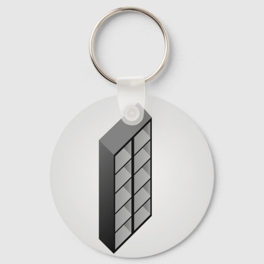 Eenvoudig houten boekenplankontwerp sleutelhanger (Voorkant)