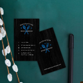 Eenvoudig Houten Getextureerd Restaurant Logo Rust Visitekaartje