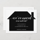 Eenvoudig huis dat we hebben verplaatst aankondigingskaart (Voorkant / Achterkant)