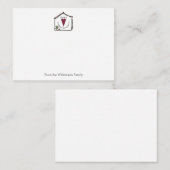 Eenvoudig huis is waar het hart een aangepaste not notitiekaartje (Voorkant / Achterkant)