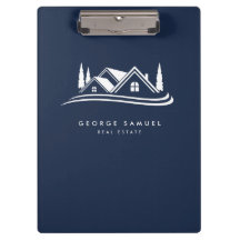 Eenvoudig Huis Logo Marineblauw Makelaar, Vastgoed