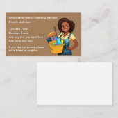 Eenvoudig huis schoonmaken Afro-Amerikaan Visitekaartje (Voorkant / Achterkant)