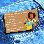 Eenvoudig huis schoonmaken Afro-Amerikaan Visitekaartje