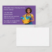 Eenvoudig huis schoonmaken Afro-Amerikaans thema Visitekaartje (Voorkant / Achterkant)