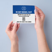 Eenvoudig huis verkopen We kopen huizen Realtor Flyer (Hand)