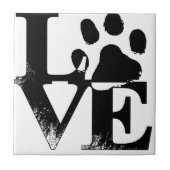 Eenvoudig huisdier liefde poot tegeltje (Voorkant)