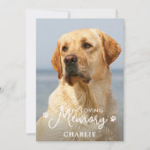 Eenvoudig huisdier Memorial aangepaste sympathie h Bedankkaart (Voorkant)