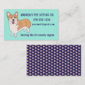 Eenvoudig huisdier zitten of hond verzorging visitekaartje (Voorkant / Achterkant)