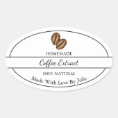 Eenvoudig huisgemaakt koffie extract label (Voorkant)